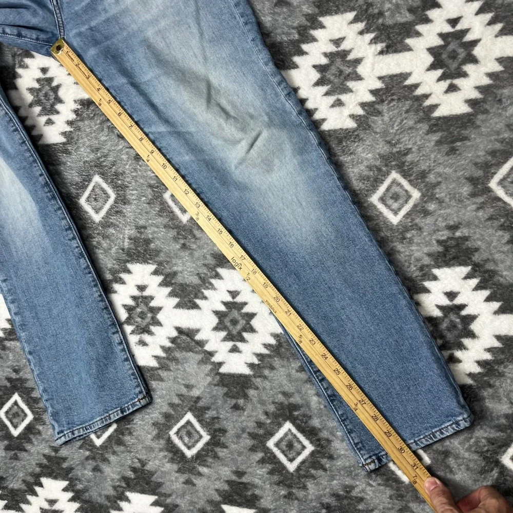 Madewell Slim Jeans Mens 34x32 Light Wash Denim Pants 5 Pocket Stretch Whiskers